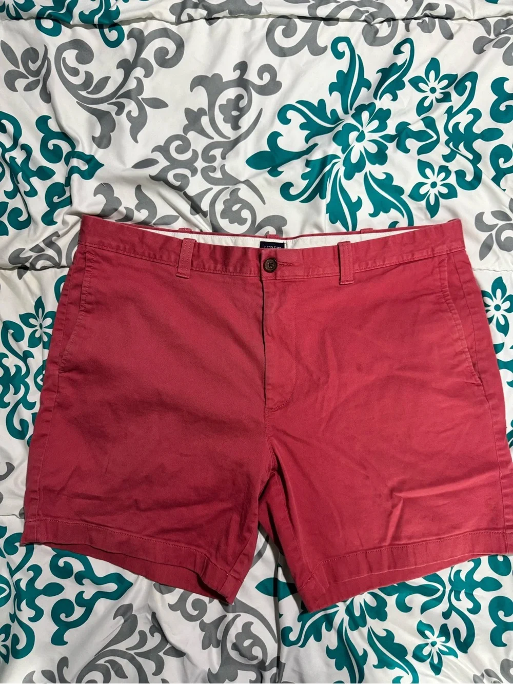 J. Crew Cotton Chino Shorts in Red